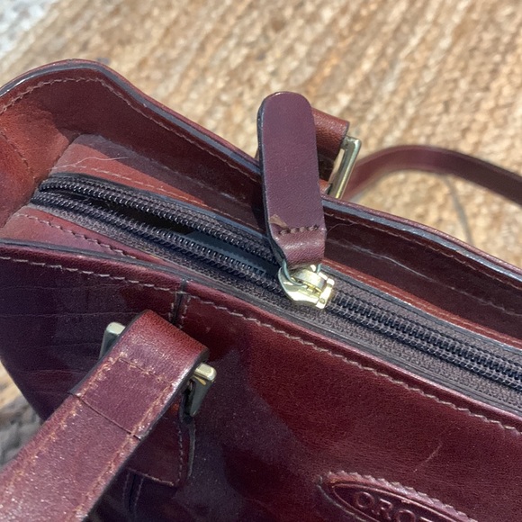oroton deep maroon bag